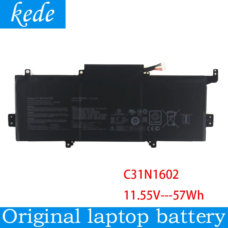Kede Оригинальный аккумулятор для ноутбука C31N1602 Asus UX330UA FB018R FB161T 11 55 V