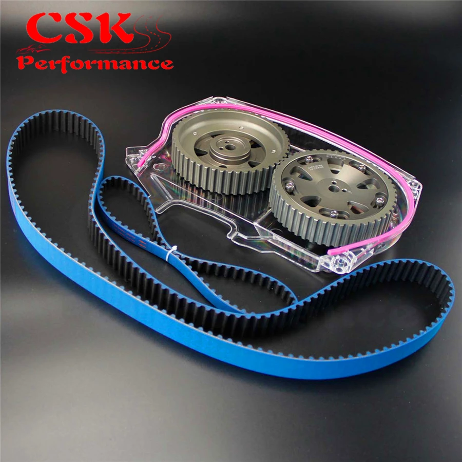 Зубчатый ремень w/баланс + Cam Шестерни Прозрачный чехол для камеры Lancer EVO 9 IX 4G63