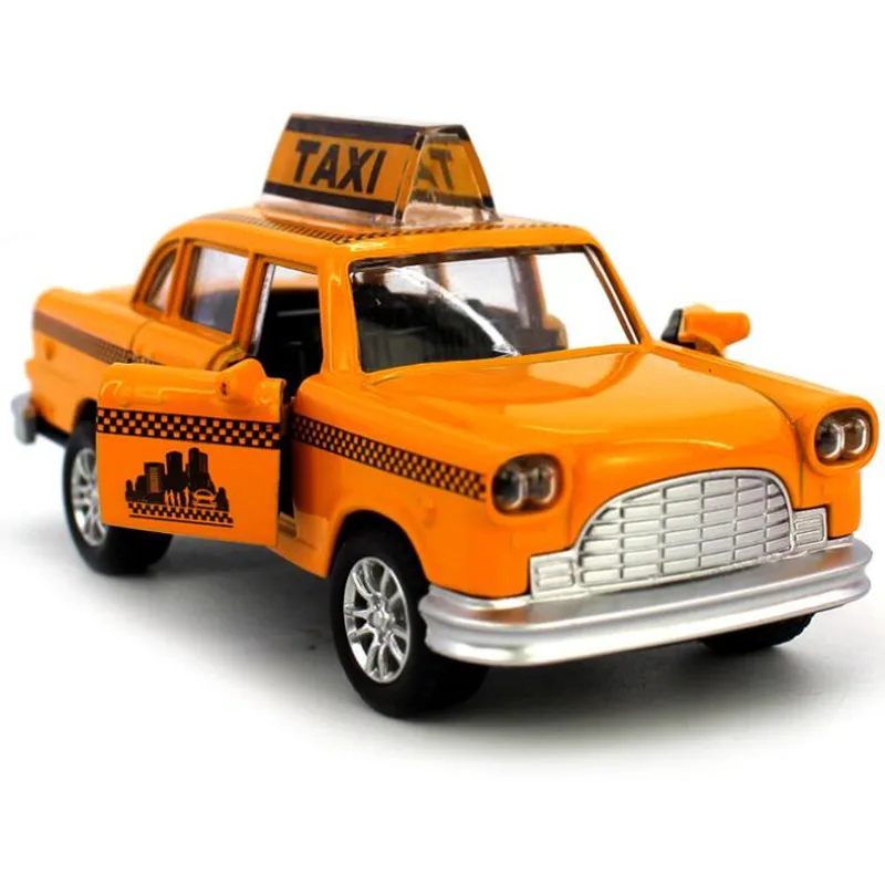 Музыкальные и мигающие 1:32 Сплав тяните назад такси автомобиль игрушечные модели