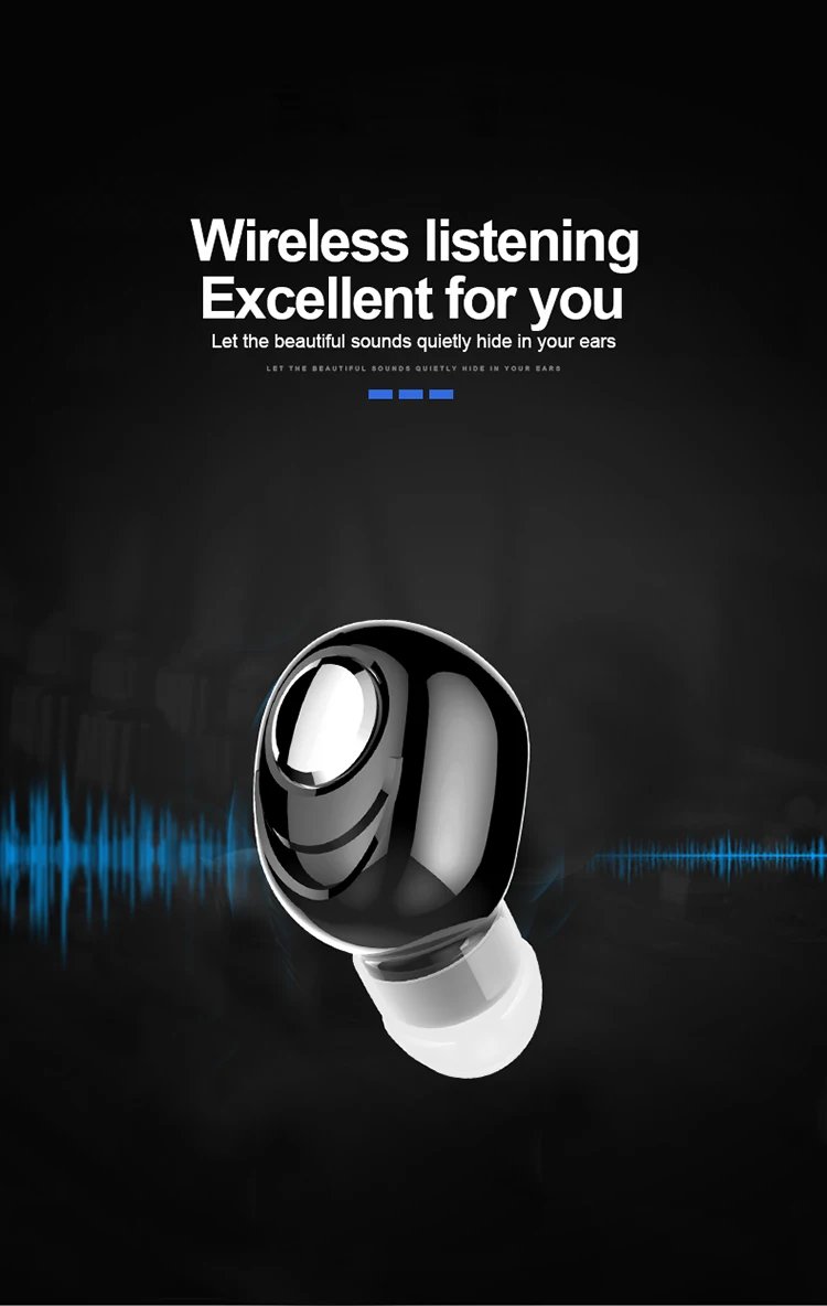 Мини невидимые наушники TWS с одним bluetooth стереонаушники пассивным