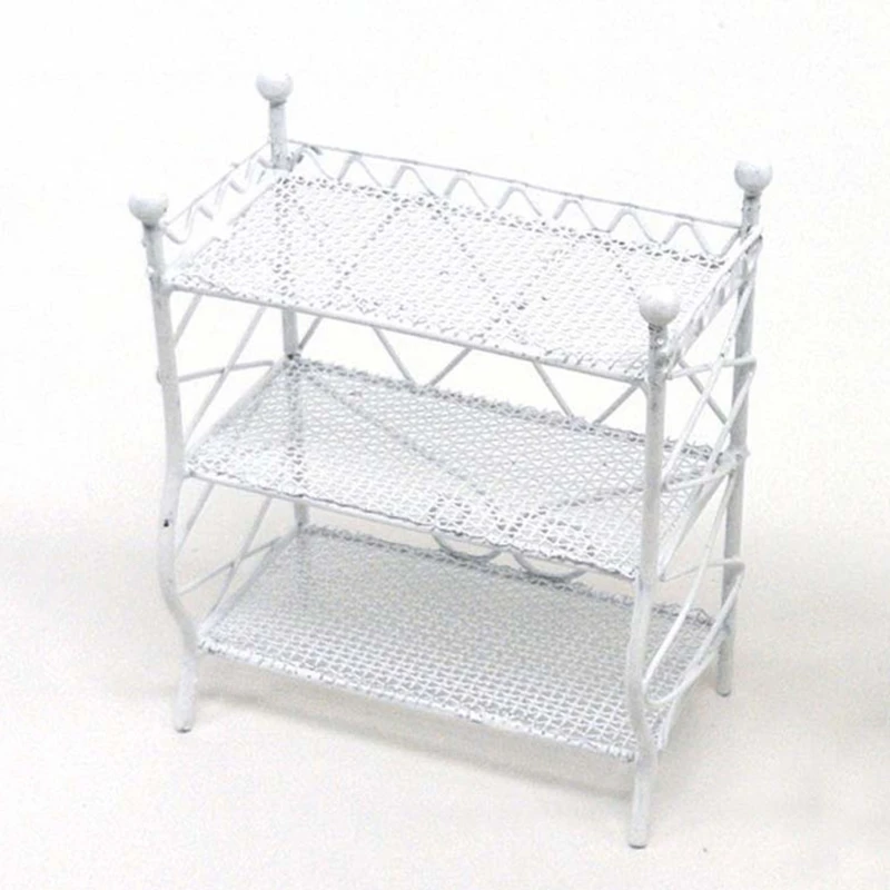 

1/12 Mini Dollhouse Miniature Furniture Bookshelf Flower Display Rack Model Toy