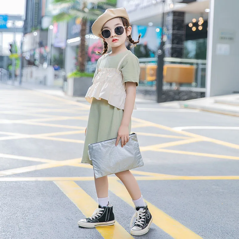 Детская одежда для девочек Сезон весна-лето Новинка 2020 года Модный детский