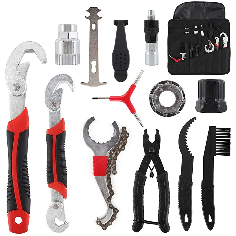 

Professional Bicycle Repair Kit 13 In 1 Multifunction Bike Repair Tools Set Kit with Storage Bag Crankset Chain Tire Repairing