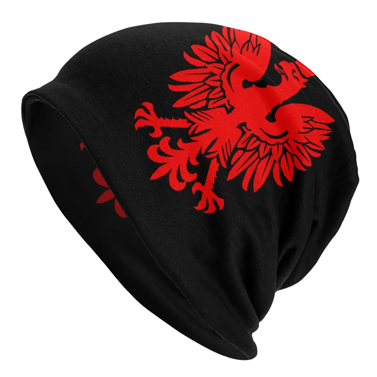 Gorros con bandera de Polonia y Águila Roja, gorro de Hip Hop, elástico, térmico, cálido, de punto, Otoño e Invierno