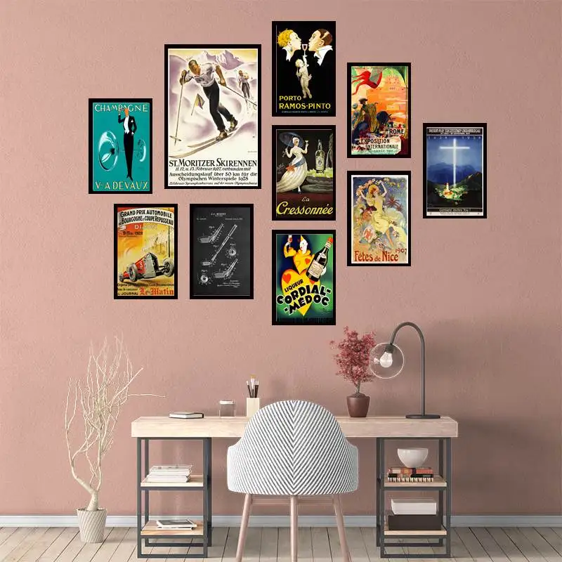 

Retro 300th Anniversary of the Oberammergau Germany Passion Play Wall Art Pictures For Living Room Kitchen Decor