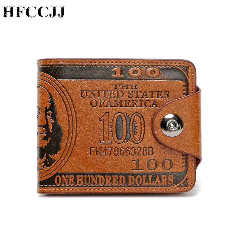 Новинка мужские бумажники из натуральной кожи кредитный кошелек в долларах