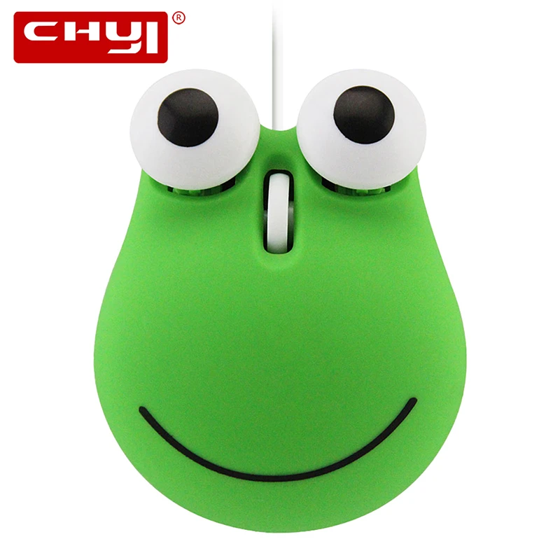 Милая мультяшная офисная мышь USB Проводная игровая мини-мышь в форме лягушки