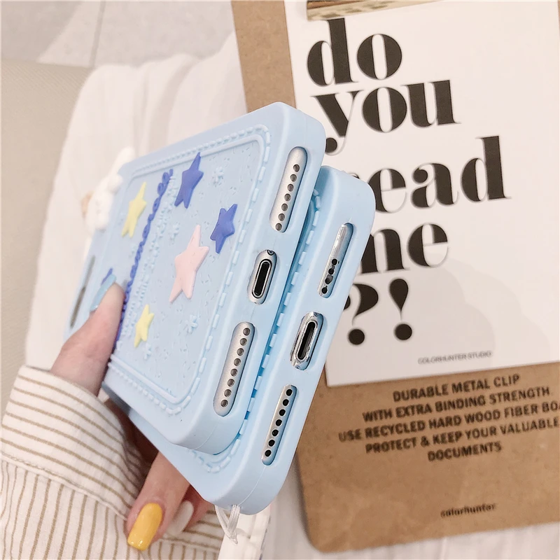 Милый мультяшный пентаграмма с большими ушками собачий силиконовый чехол для