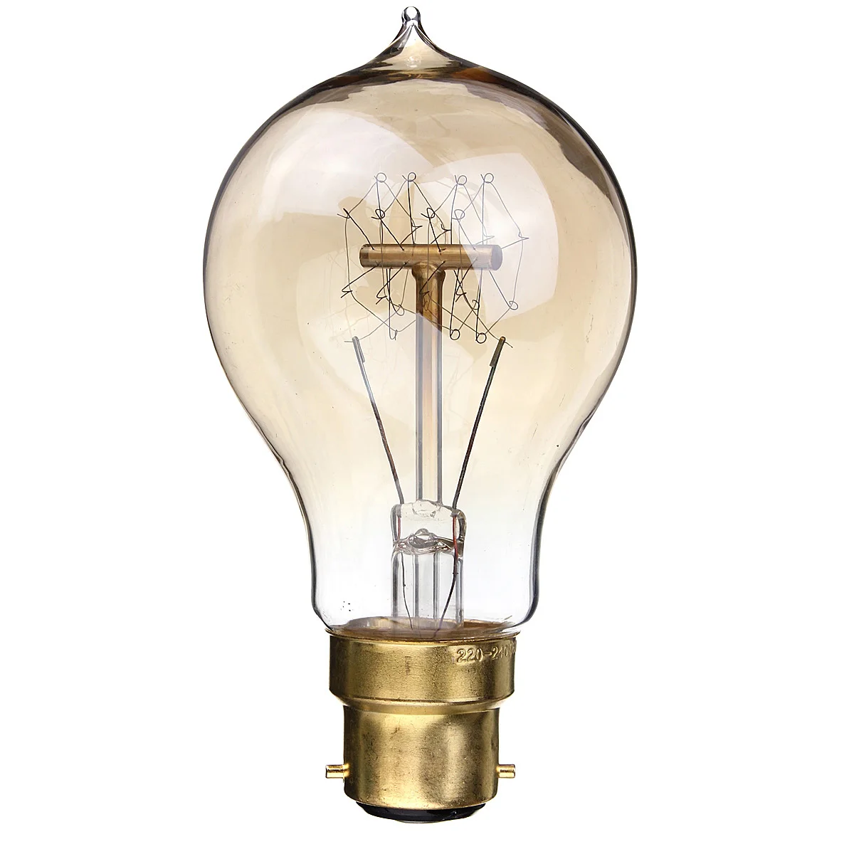 B22 220V лампа накаливания 40W A19 23 якоря Эдисона лампа накаливания