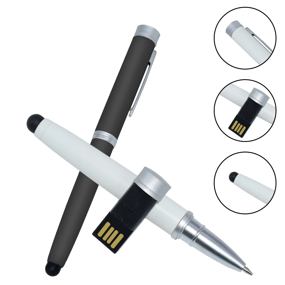 

Business Pen Drive Ballpoint Pen with Leather USB 2.0 Flash Drive 8GB 16GB 32GB 64GB 128GB Pendrive USB Flash Memory Stick Disk