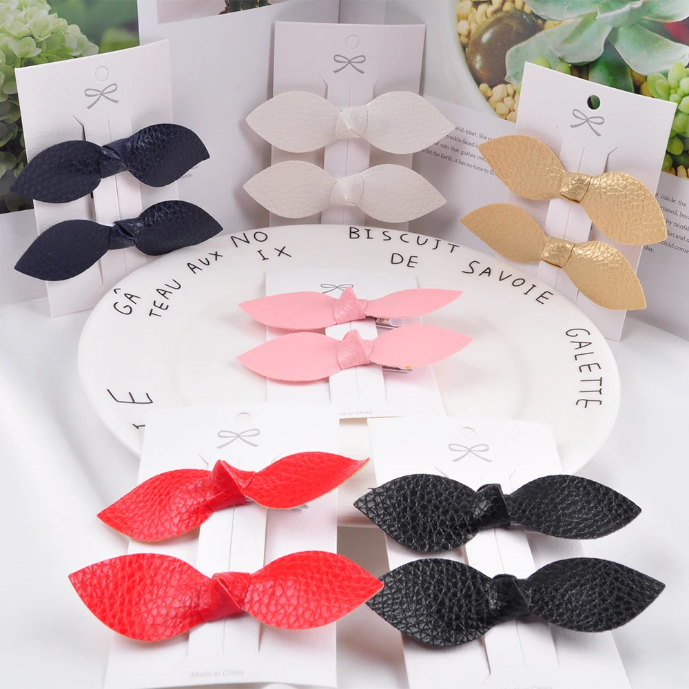 2 шт./компл. Детские однотонные заколки-пряжки для волос |