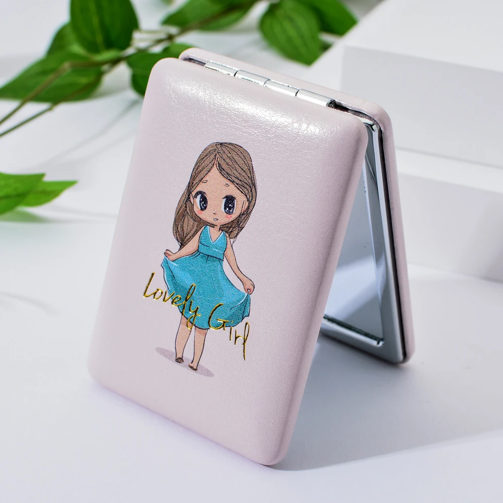 Vicney/милое полиуретановое зеркало для макияжа девочки двухстороннее милое