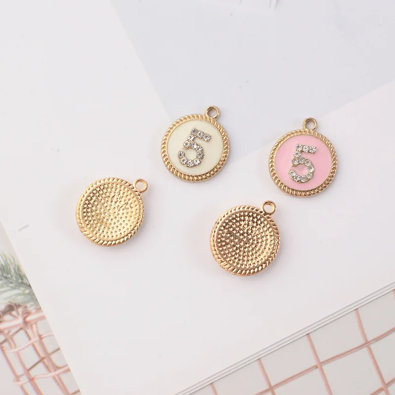 10 шт./упак. Корона Эмаль Подвески номер пять для серьги Браслеты &quotсделай сам&quot