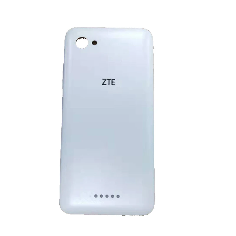 Белый Корпус для zte Blade A601 BA601 A 601 BA 601 задняя крышка батарейного отсека Запасные части с боковой кнопкой - Цвет: Белый