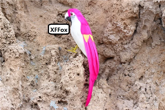 

new real life hot pink&white parrot model foam&feather simulation parrot bird gift about 30cm xf2604