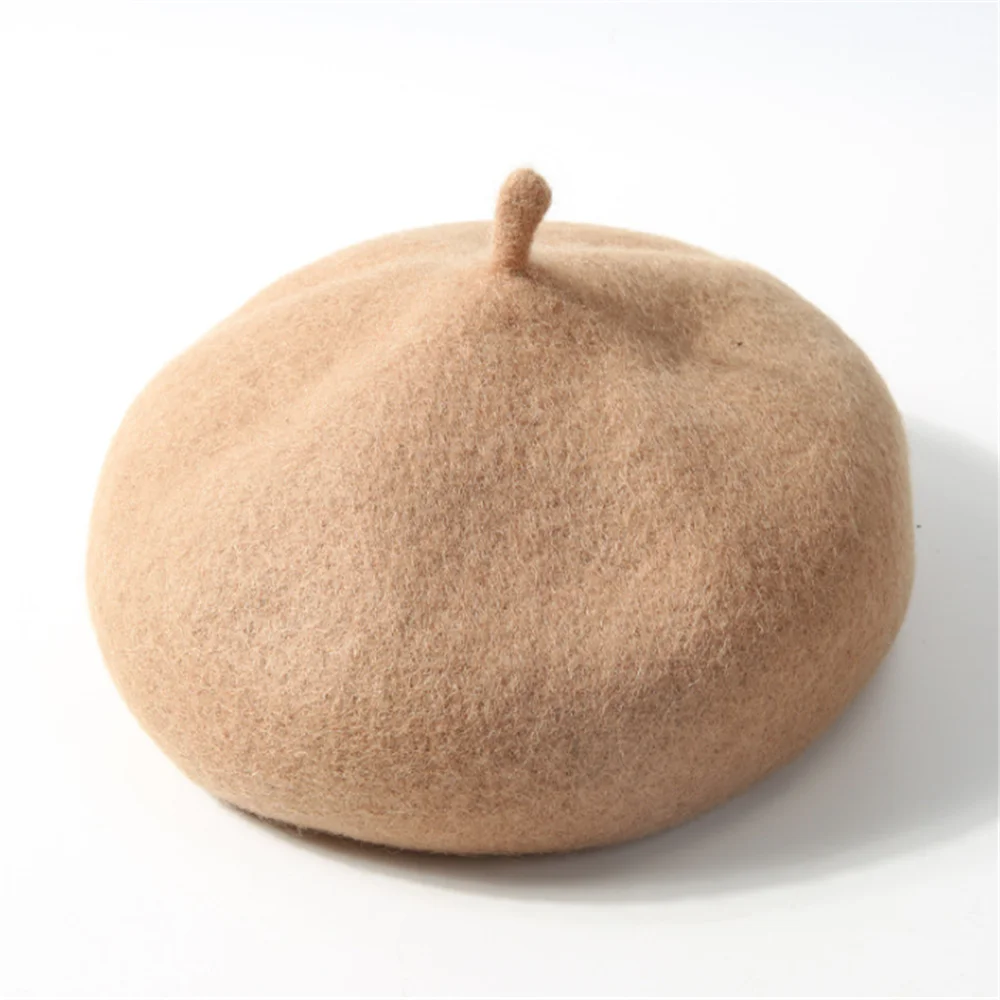 Весенне-осенне-зимние детские шапки-береты имитация шерсти теплый Берет шапочка