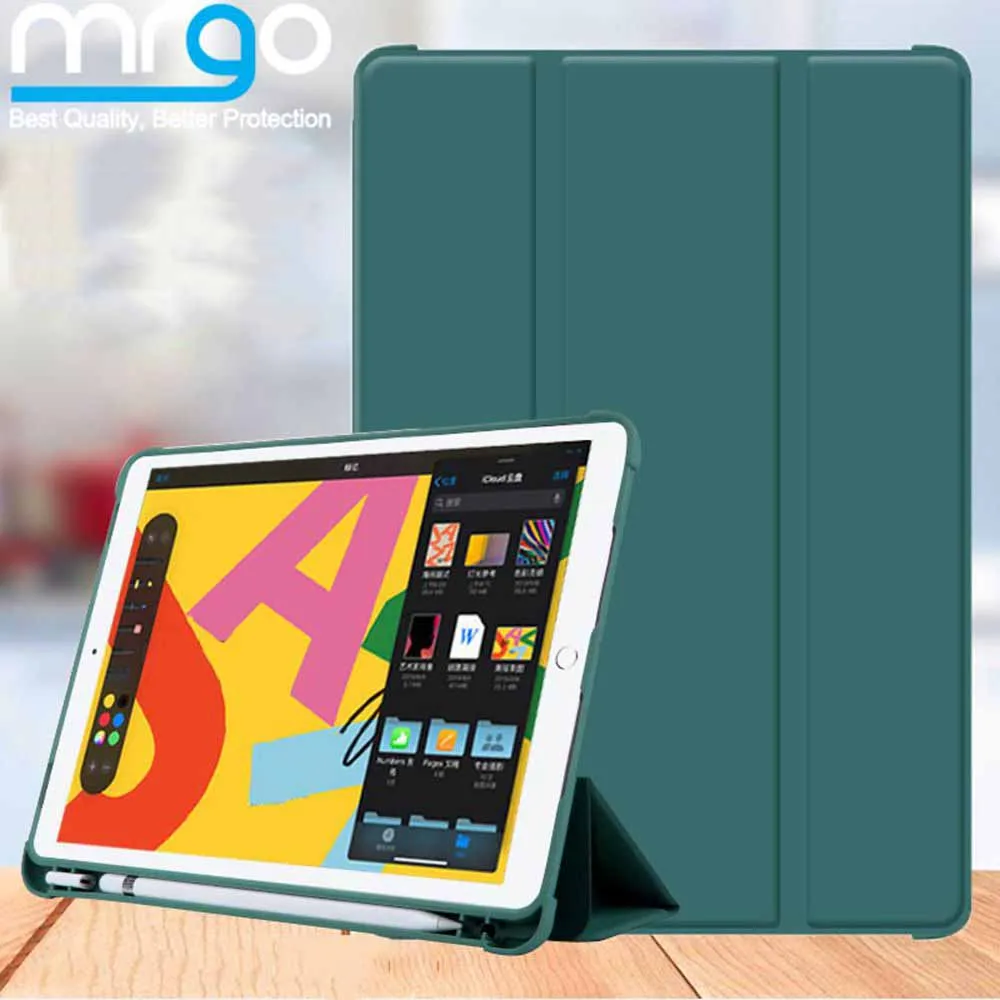 Чехол для iPad Air 2 чехол 10 3 1 Mini 4 5 2019 с держателем карандашей силиконовый 7 го