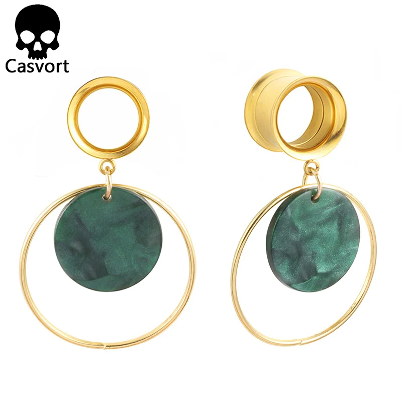 Casvort 2 шт. Заглушки для Пирсинга Ушей туннельные заглушки подвесные шпильки седло