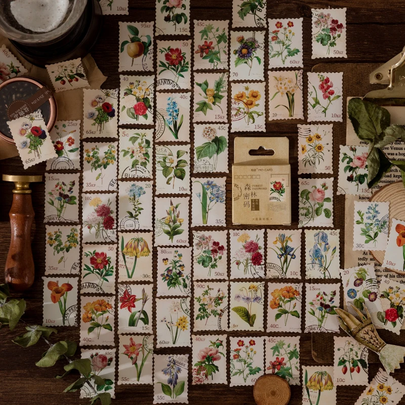 45 шт./коркор. винтажная серия с паролем в лесу бумажная мини-наклейка упаковка