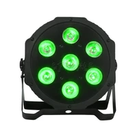 led flat par 7x18w rgbwauv light for disco stage lights party dj effect proffectional event sound mode music