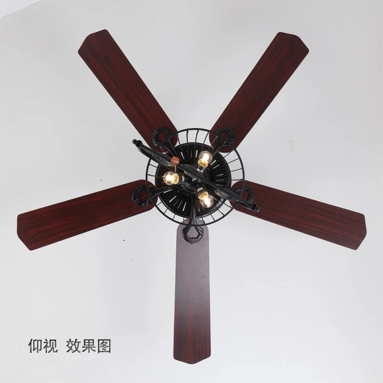 Американский Ретро промышленный стиль потолочный вентилятор с светильник