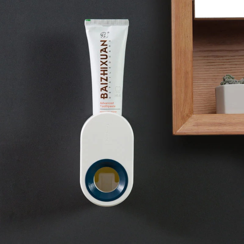 

Home Automatic Toothpaste Dispenser Bathroom Punch-Free Wall-Mounted Toothpaste Dispenser Toothpaste Squeezer Storage Rack