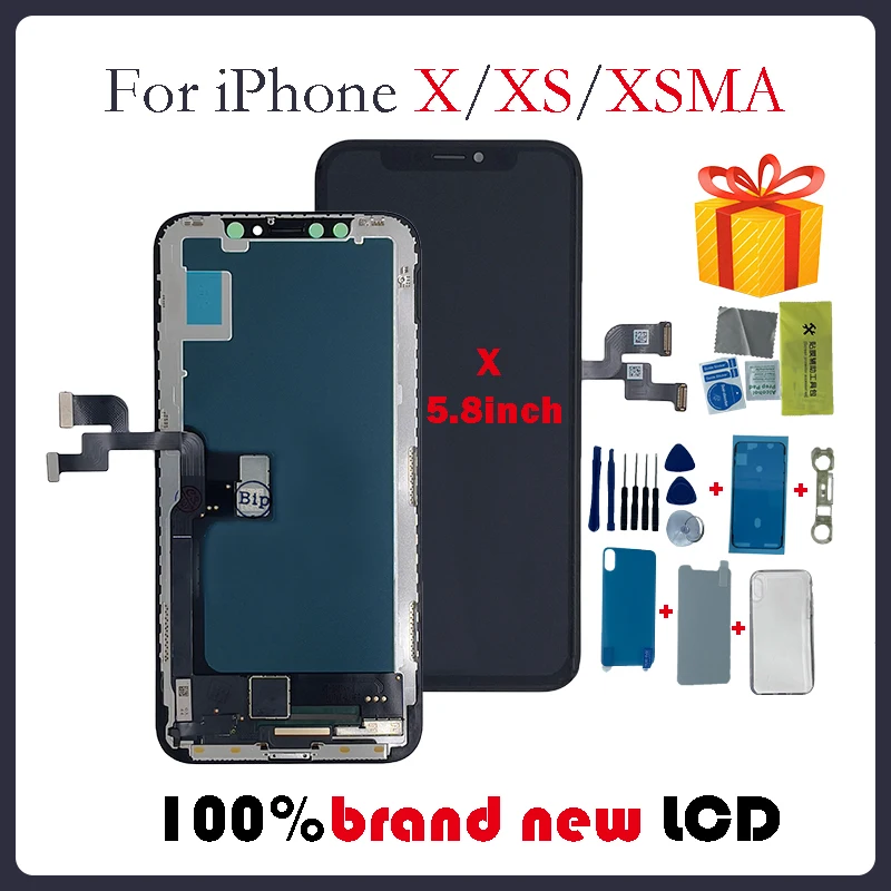 

100%NEW LCD TFT Display For iPhone X XS MAX XR X11 3D Touch AAA Digitizer Assembly high quality For X XSMAX 11PRO MAX OLED LCD