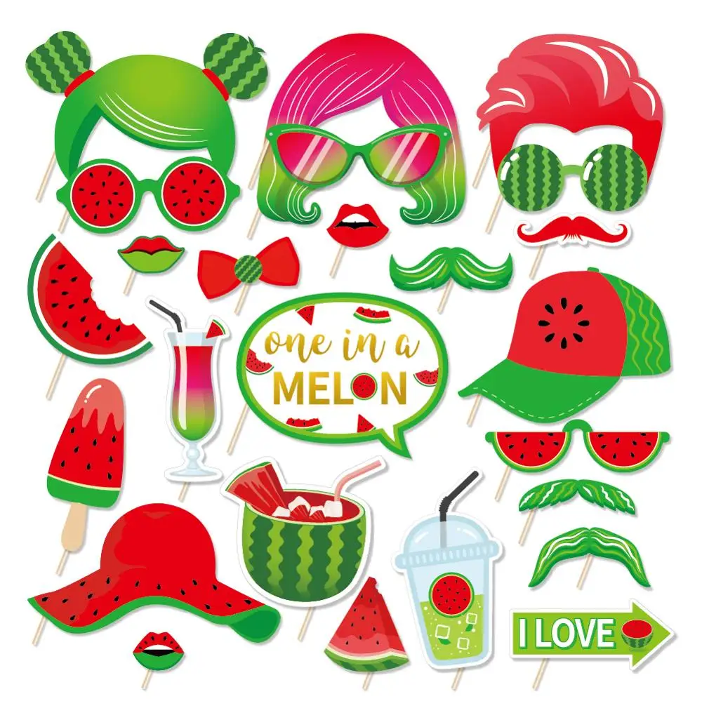 Детский летний реквизит для фотобудки сделай сам в виде арбуза вечеринки на день