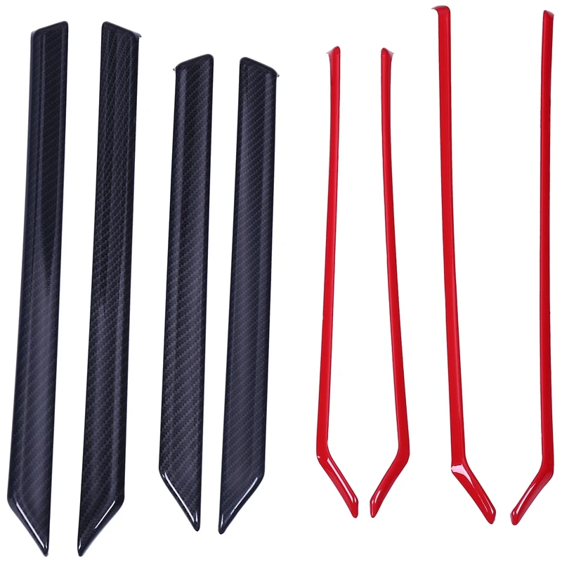 

New 8Pcs Carbon Fiber Interior Door Trim Decals Cover for Honda Civic 10Th 2016 2017 Interior Mouldings