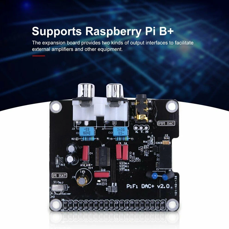 PCM5122 Hifi Dac o Модуль звуковой карты I2S + светодиодный индикатор для Raspberry Pi 3B/2B |