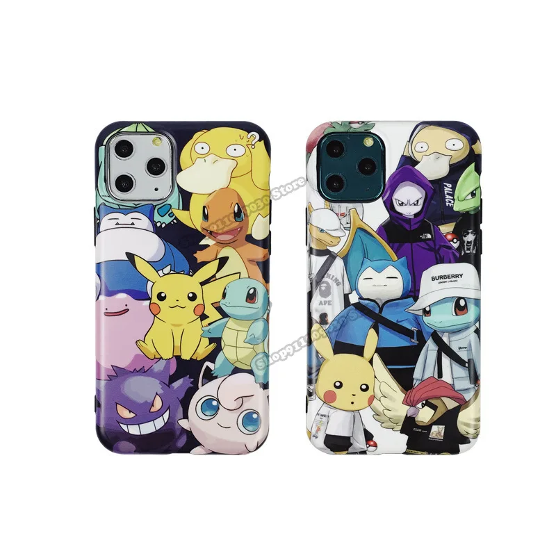 

2021 new Pokemon Pikachu Phone Cases for IPhone 11 Pro Max 12 Pro Max Cartoon Phone Covers Soft Cases Gifts