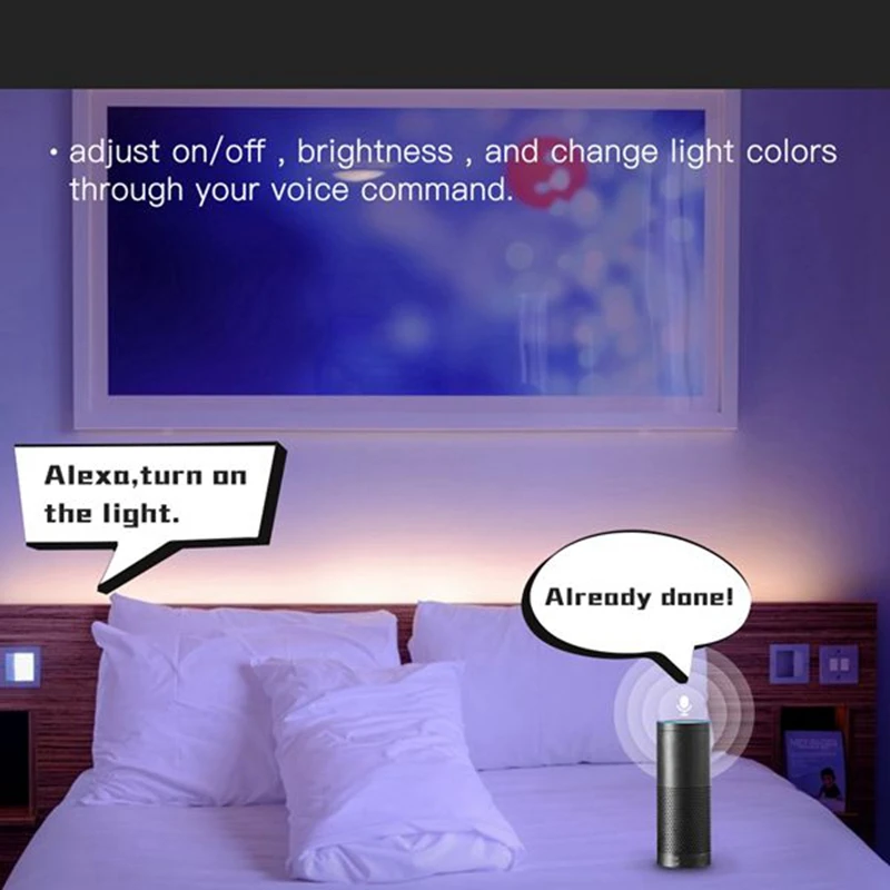 Умная Светодиодная лента OPTO RGB + CCT Zigbee управление голосом работает с Echo Plus для