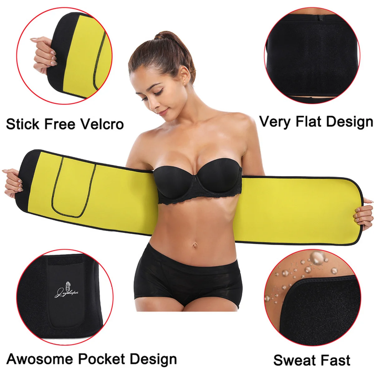 Joyshaper Adjustable Women Girdle Body Shapers Neoprene Tummy Shaper Firm Waist Trainer Slimming Belt Sweat Shapewear Plus Size | Женская