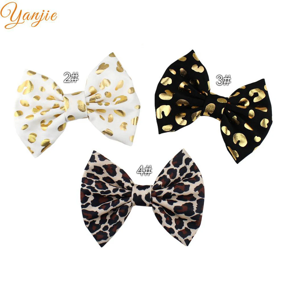 Заколка бант для волос с леопардовым принтом 8 шт./лот 5 дюймов лидер продаж