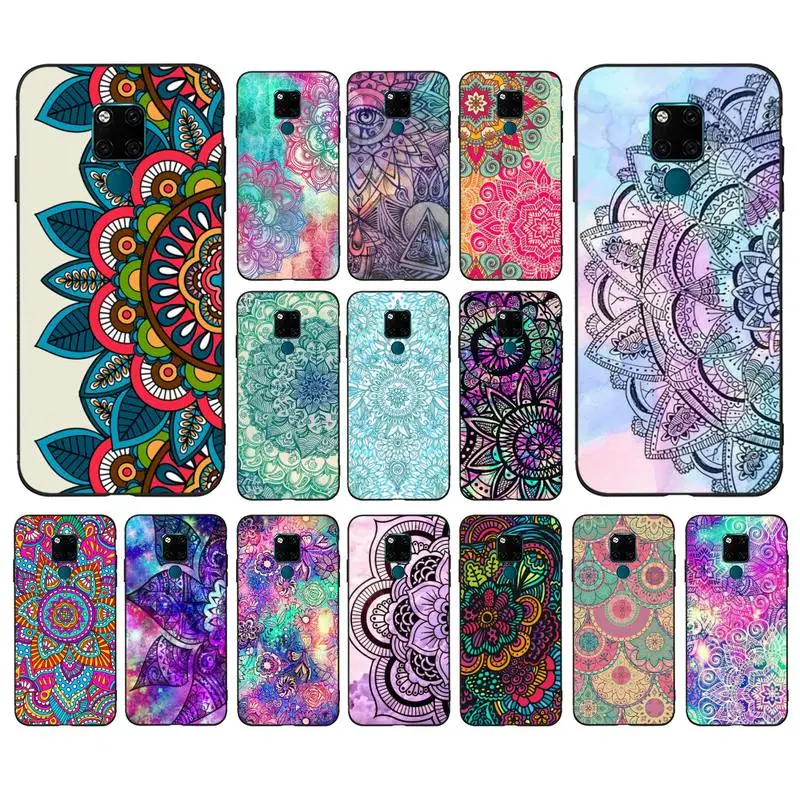 

FHNBLJ Mandalas Flower Phone Case for Huawei Mate 20 10 9 40 30 lite pro X Nova 2 3i 7se