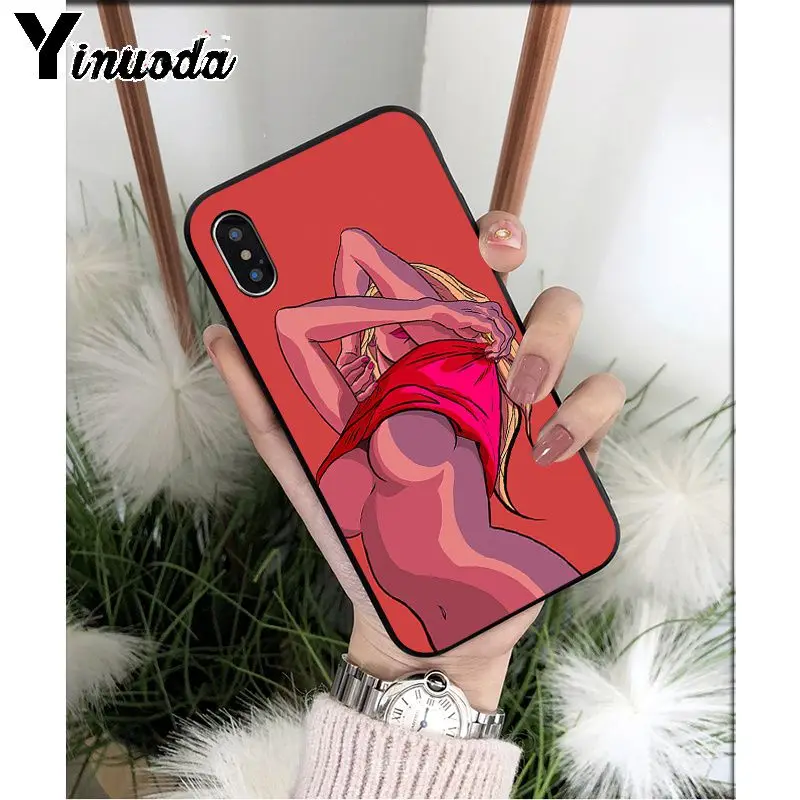 Yinuoda сексуальное горячее бикини для девочек Twerk It TPU Мягкий силиконовый черный чехол для iPhone X XS MAX 6 6S 7 7plus 8 8Plus 5 5S XR