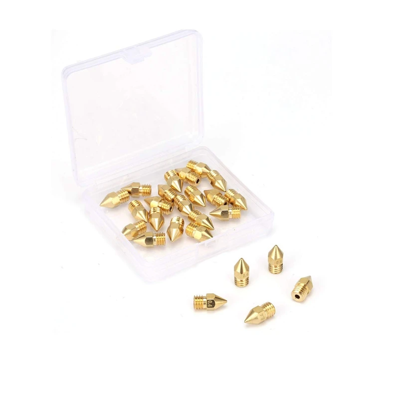 50 Pcs 3D Printer Extruder Nozzle-MK8 0.4 Mm Nozzle for Ender 3 Anet A8 Makerbot MK8 Creality CR-10 CR-10S S4 S5 3Pro 5 | Компьютеры и
