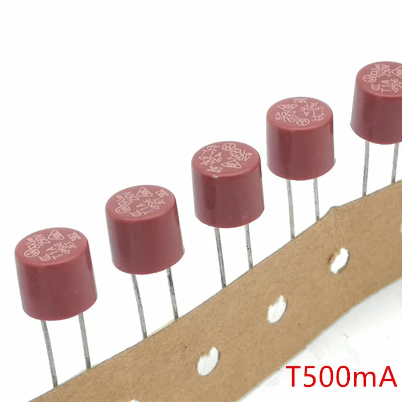 

(1000 pcs/lot) T500mA 250V TR5 Slow Blow Subminiature Fuse, UL VDE RoHS Approved, 500mA, 0.5 Amp.