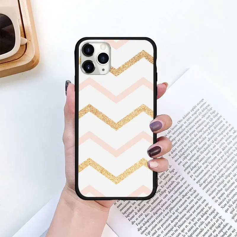 

Love Heart Gold Rose Marble Stripes Phone Case for iPhone 11 12 pro XS MAX 8 7 6 6S Plus X 5S SE 2020 XR mini
