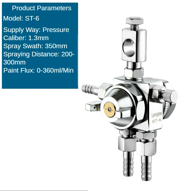 

ST-6 Professional Automatic Paint Spray Gun Gravity Airbrush Reciprocating High Atomization 0.5-2.0mm Nozzle Pneumatic Tools