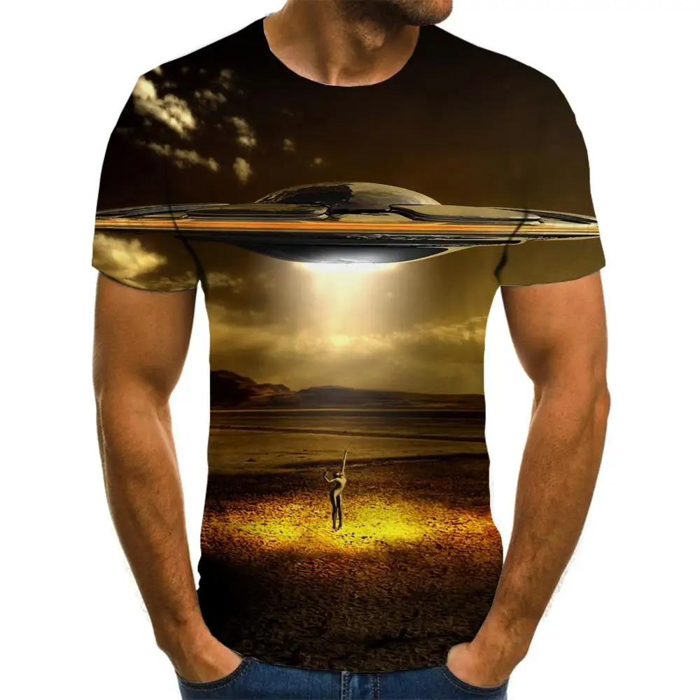 

Giyu Ufo T shirt Men War Tshirts Casual Landscape Funny T shirts Harajuku T-shirts 3d Mens Clothing Hip hop Cool Male Big Size