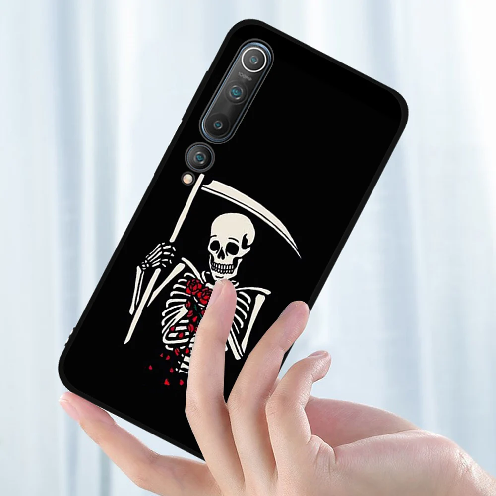 

Skull Skeleton Case For Xiaomi Redmi Note 10 9 8 7 9T 8T Pro MAX 9A K40 MI Note 11 10 9 T Pro SE F3 X3 Soft TPU Phone Back funda
