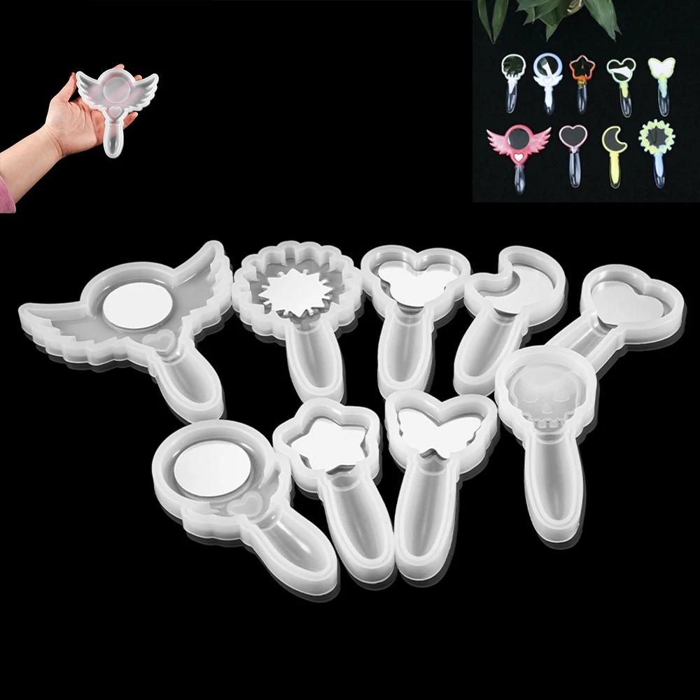 

9 Style Crystal Little Magic Fairy Mirror Silicone UV Resin Epoxy Mold Mirror Magic Wand For DIY Jewely Craft Making Supplies