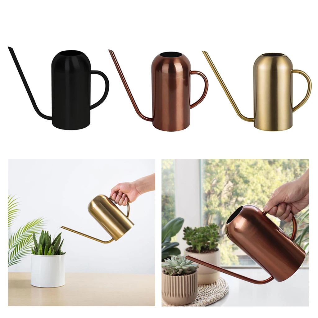 

50oz/1.5L Stainless Steel Watering Can Pot with Long Spout Indoor Tool