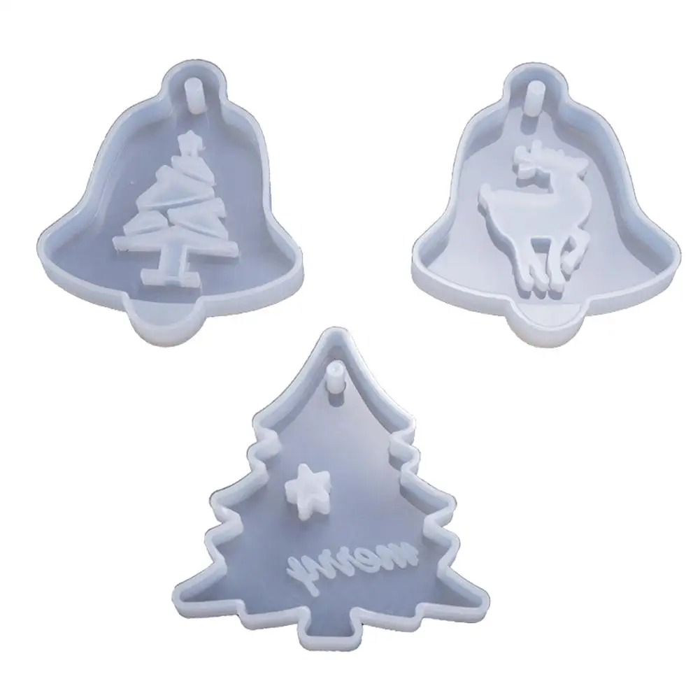 

DIY Crystal Glue Drop Mold Hanging Christmas Tree Elk Pendant Bag Decoration