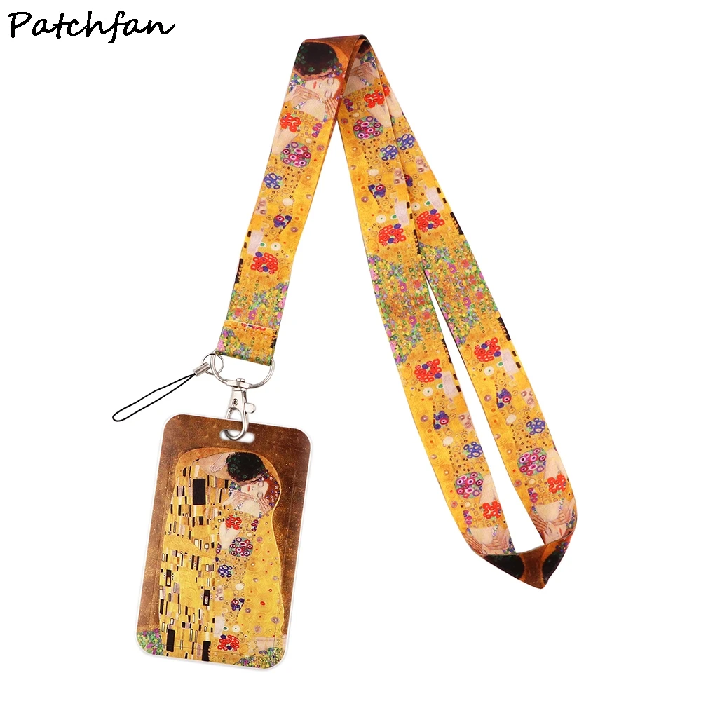 

20 шт./лот AD669 Patchfan Классическая картина Necklack ключей многофункциональный мобильный телефон украшения с держателем для карт чехол
