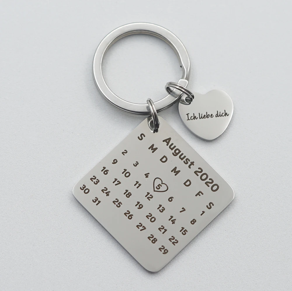 

MYLONGINGCHARM Германия брелок-календарь 30x30 мм 13x14mm