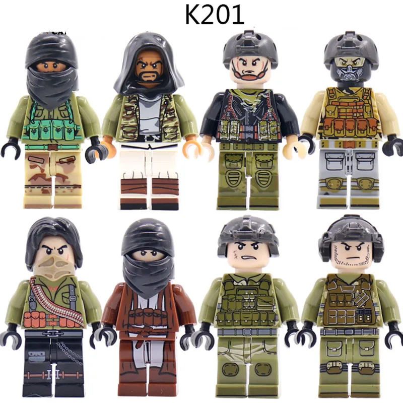 8 шт. новинка распродажа конструктор военные фигурки солдат WW2 оружие кирпичи