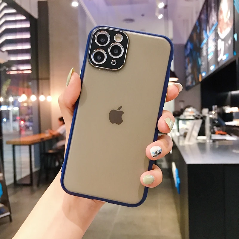 Акриловый металлический объектив матовый чехол для телефона iPhone 11 Pro Max