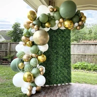 100pcslot avocado green balloons garland arch 10inch 4d gold latex globos wedding birthday outdoor party decoration baby shower